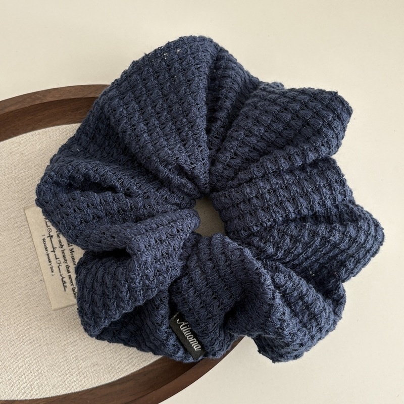 Women's Soft Warm Knitted Large Bow Elastic Hairband Solid Color