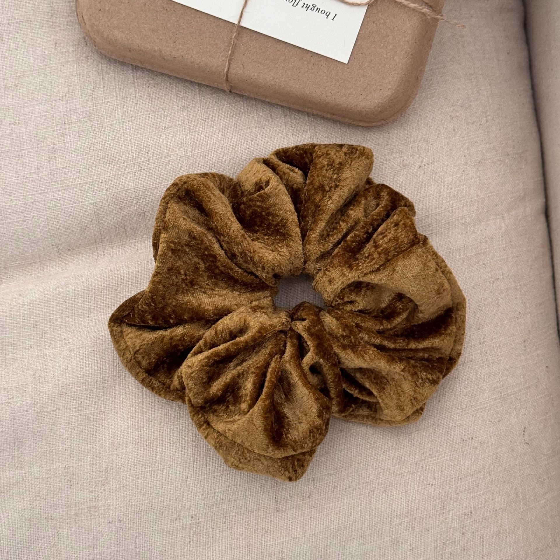 Women's Winter Velvet Hair Tie High Elastic Bun Scrunchie Solid Color