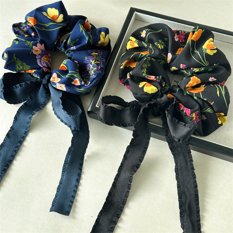 Women's Everyday Fabric Scrunchie Hair Tie Floral Bow Knot Pattern
