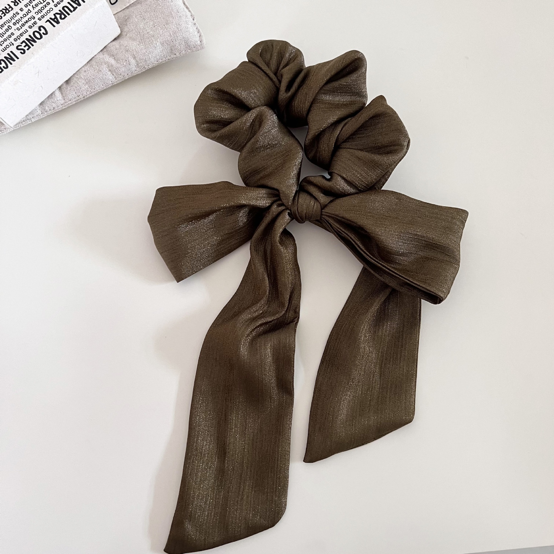 Shiny Satin Headband For Women, French Low Ponytail Hair Bun Hair Tie, Multifunctional Hair Accessory, Bow Hairband Suitable For Girls