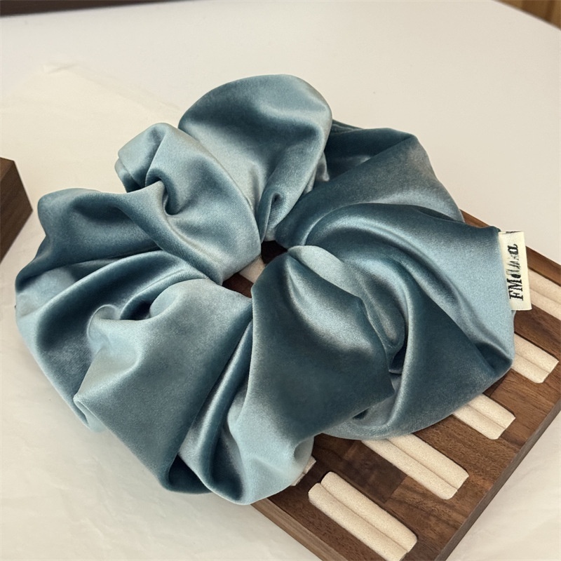 Women's Elegant Velvet Hair Tie For Winter Styling Solid Beige