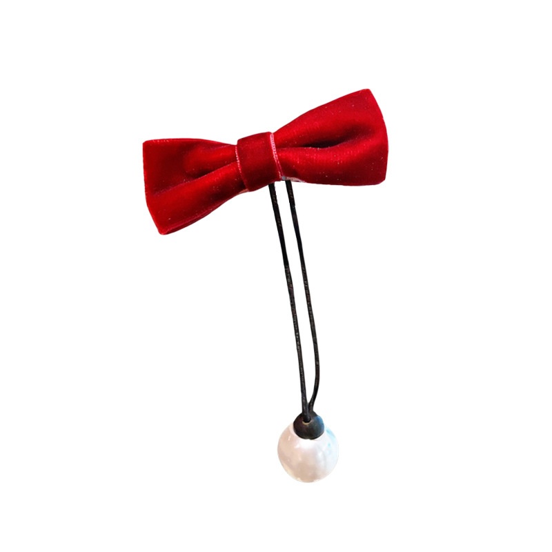 Women's Simple Cloth Princess Low Bun Hair Tie Bowknot Multi-Color