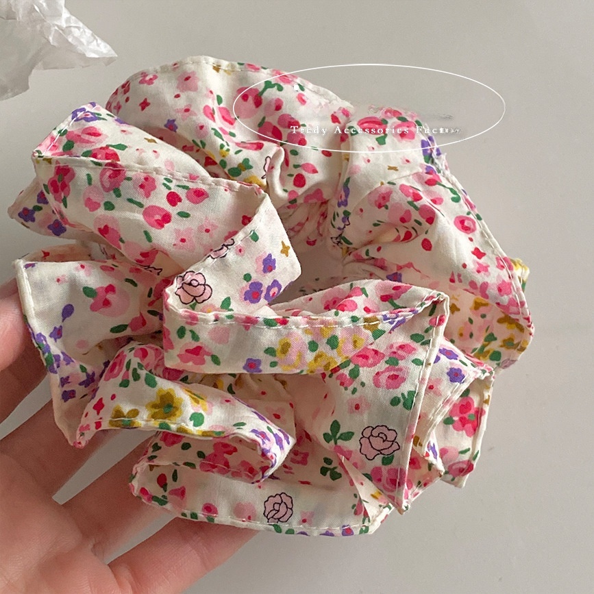 Women's Spring Summer Cloth Hair Tie Colorful Pastoral Ditsy Floral