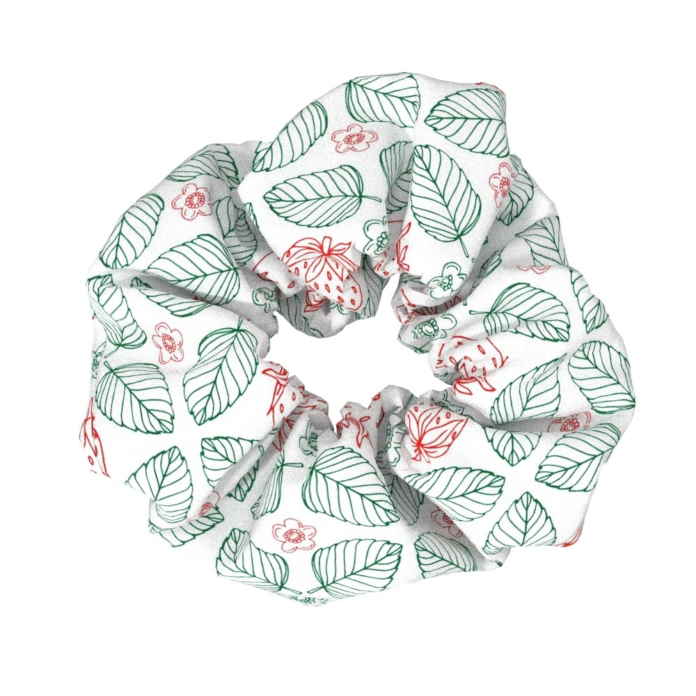 Women's Fabric Elastic Scrunchie Hair Tie Sweet Strawberry Pattern