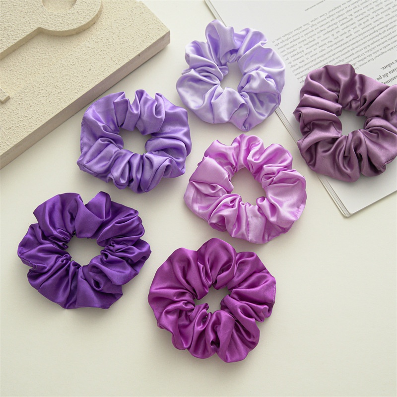 Women's Simple Handmade Cloth Hair Tie Spring Daily Solid Color