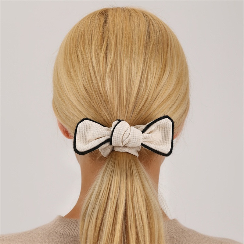 Women's Winter Cozy Plush Elastic Cloth Hairband Simple Bow Knot