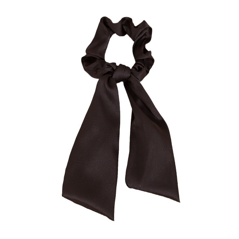 Women's Satin Bow Scrunchie Ribbon Daily Ponytail Holder Multicolor