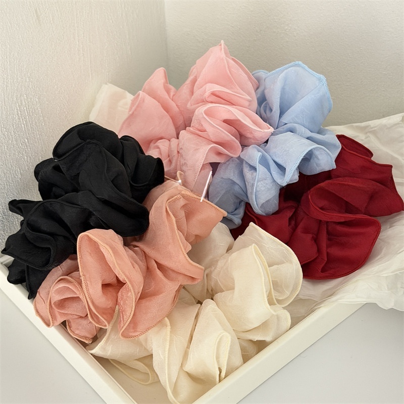 Women's Lock Stitching Solid Color Fabric Hair Band Spring Summer Hair Bun