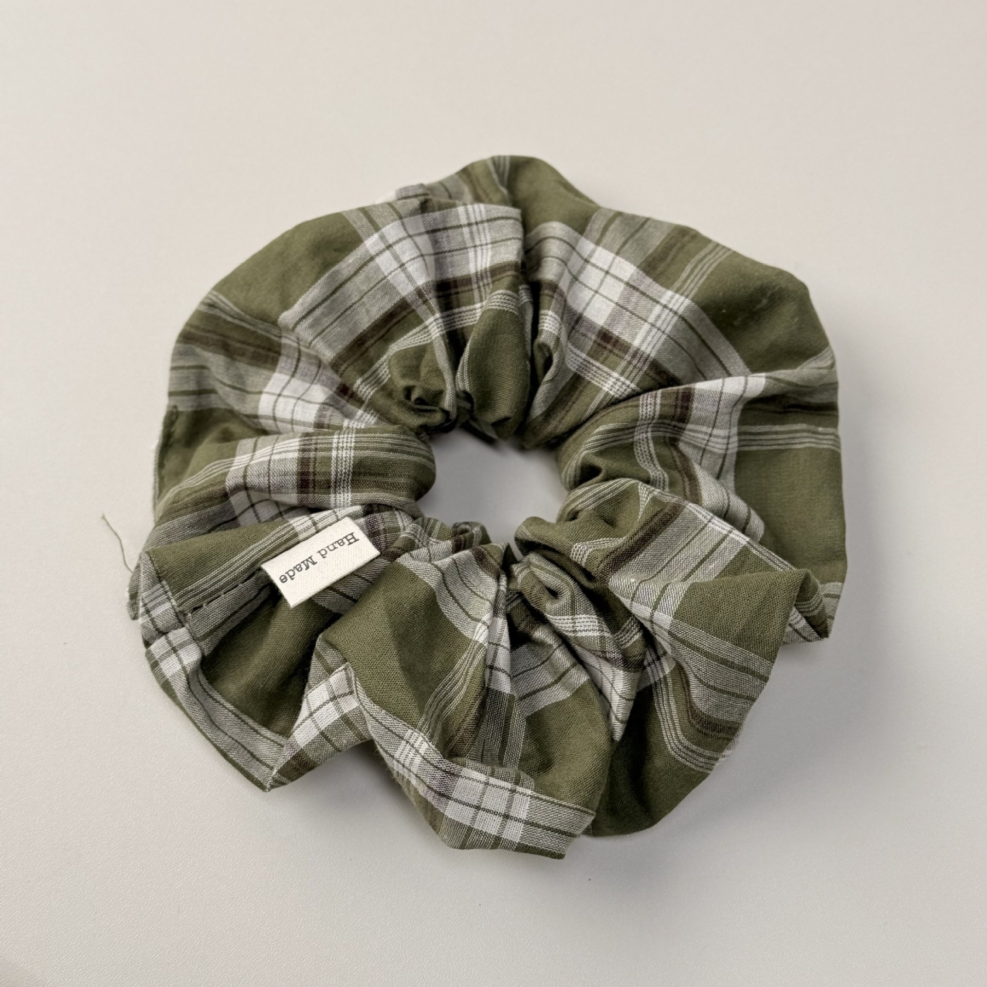 Women's Spring Cloth Bubble Braid Hair Rope Accessory In Green Plaid