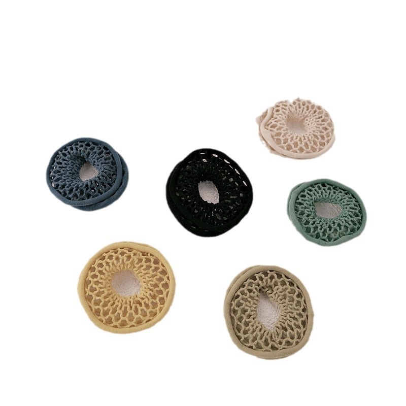 Women's Durable Polyester Hair Tie For Daily Styling Yellow Grid Pattern