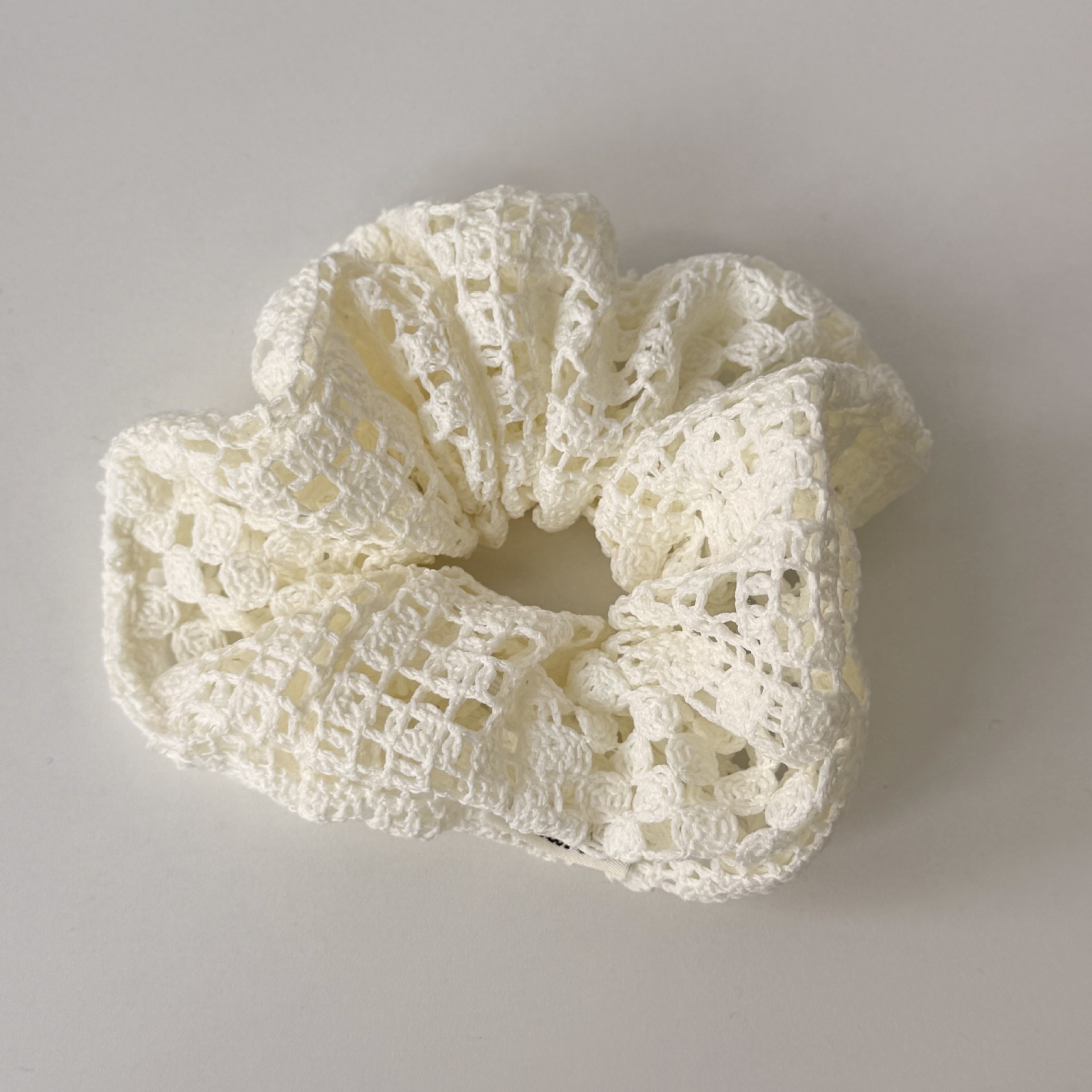 Women Soft Knitted Hollow Bun Hair Ties Early Autumn Solid Color