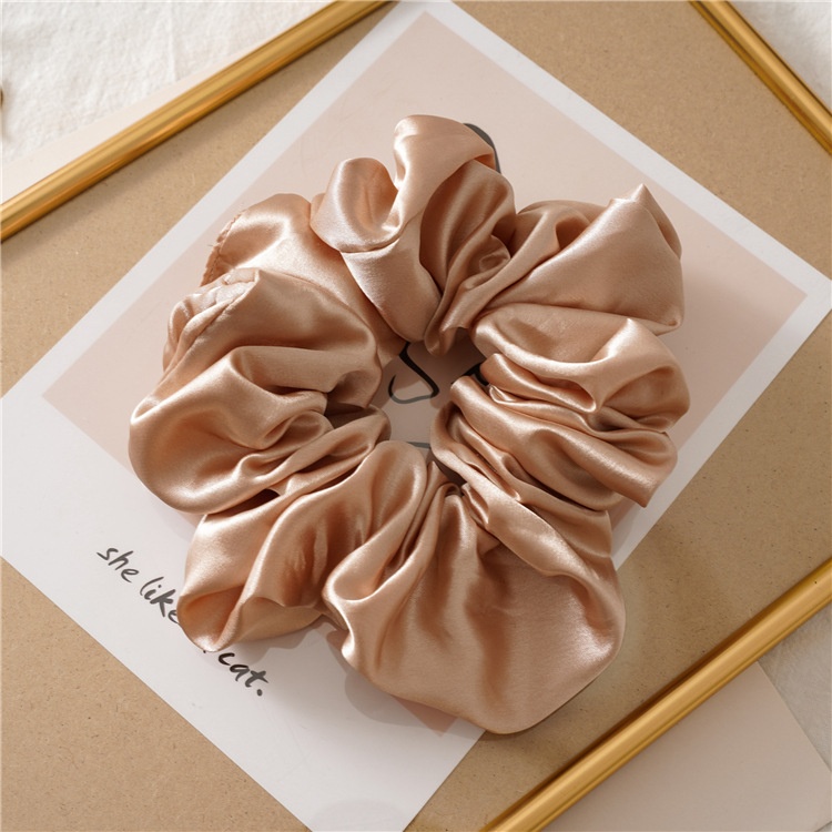 Women's Handmade Cloth Scrunchie Fashion Solid Color Daily Hair Tie
