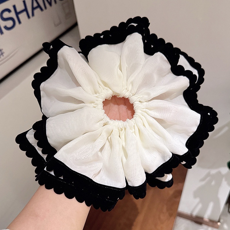 Women's Elegant Fabric Banquet Elastic Hair Band Solid Color