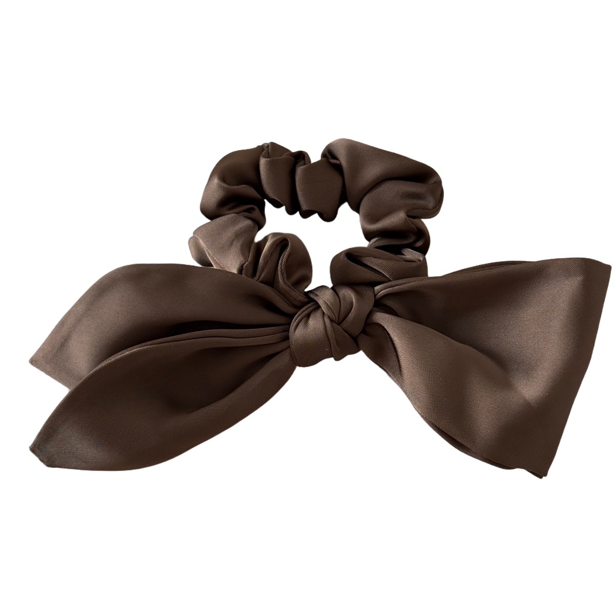 Women's French Satin Butterfly Knot Hair Ties Daily Wear Solid Color