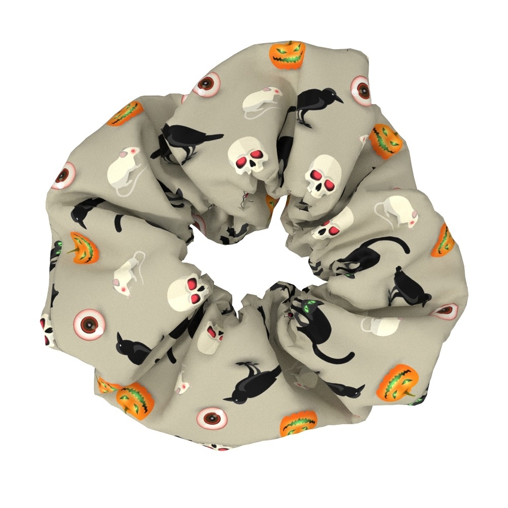 Women's Halloween Party Fabric Hair Scrunchies Printed Pattern
