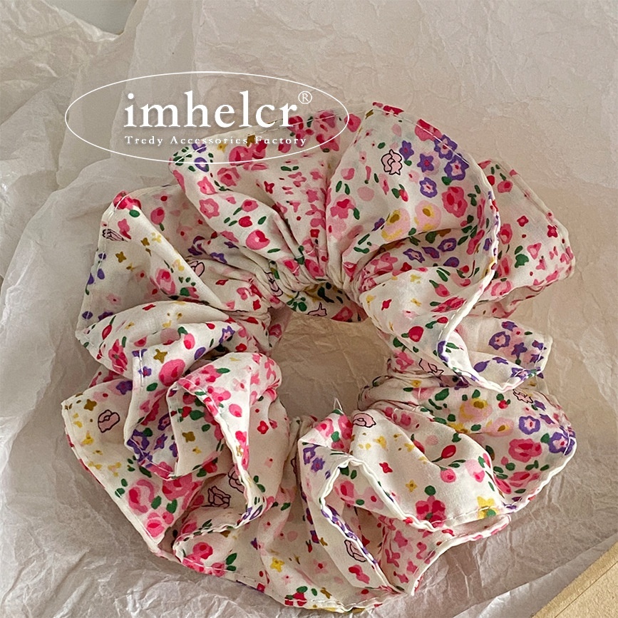 Women's Spring Summer Cloth Hair Tie Colorful Pastoral Ditsy Floral