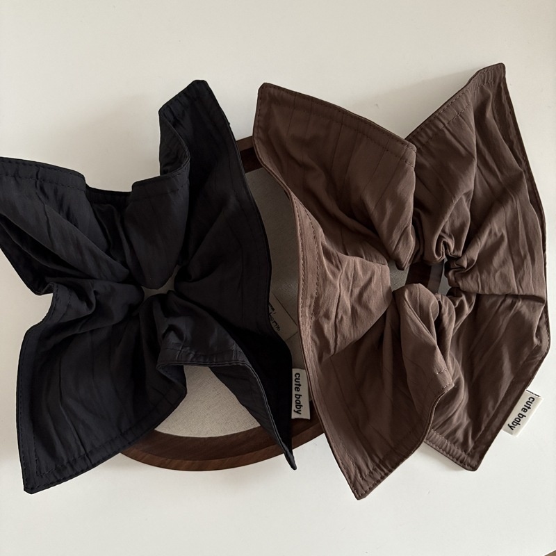 Women's Large Retro Fabric Scarf Hair Tie Autumn Winter Solid Color