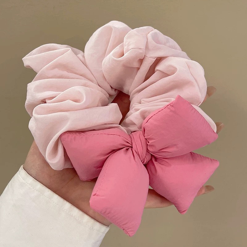 Women's Dopamine Sponge Butterfly Bow Hair Ties Candy Contrast Hair Bands