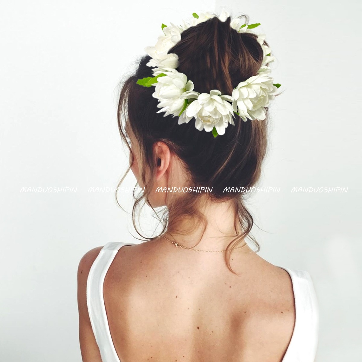 Women's Summer Beach Cloth Hair Tie Large Realistic Sunflower