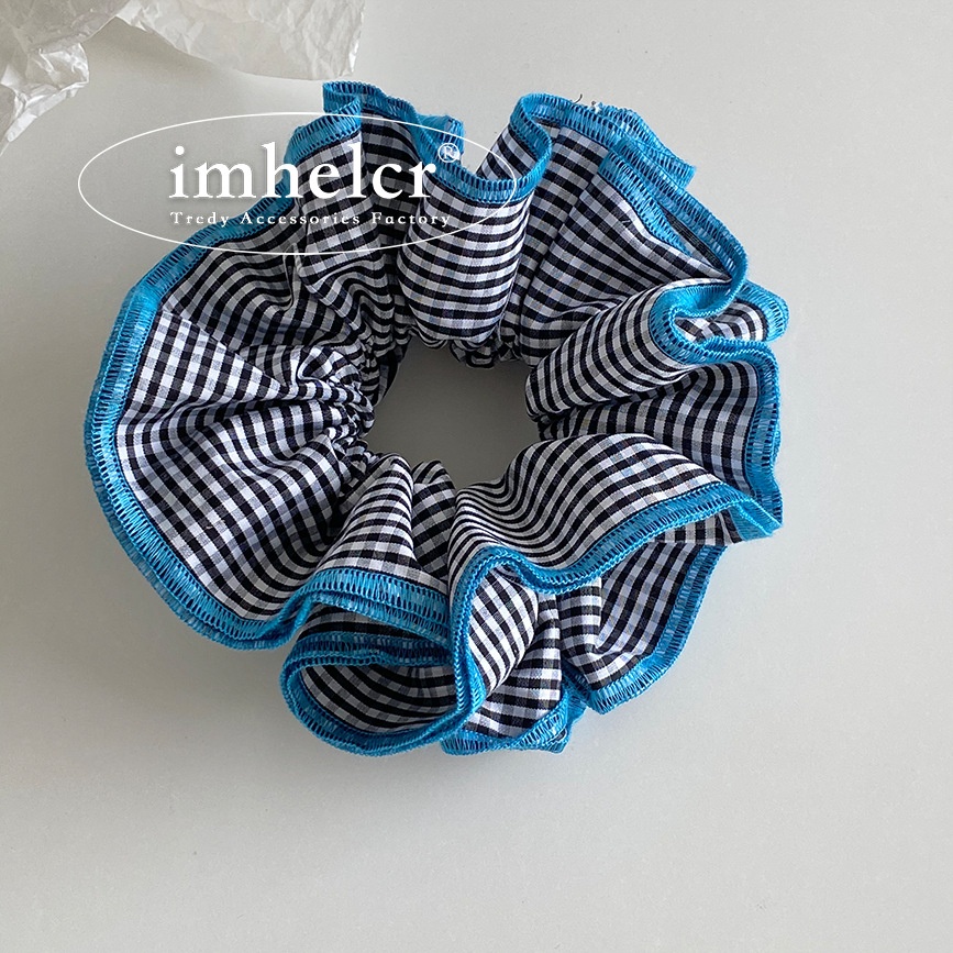 Women's Everyday Summer Cloth Hair Tie Pink Purple Color Block Plaid