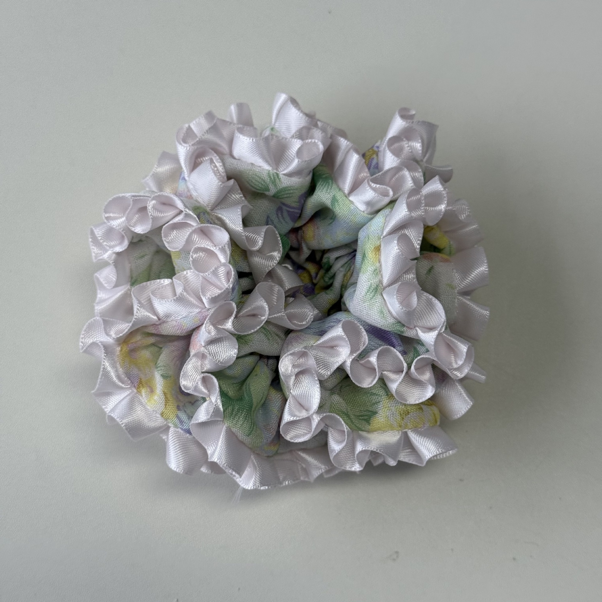 Girls Sweet Floral Print Gauze Bowknot Hair Ties Forest Style Elastic Bands