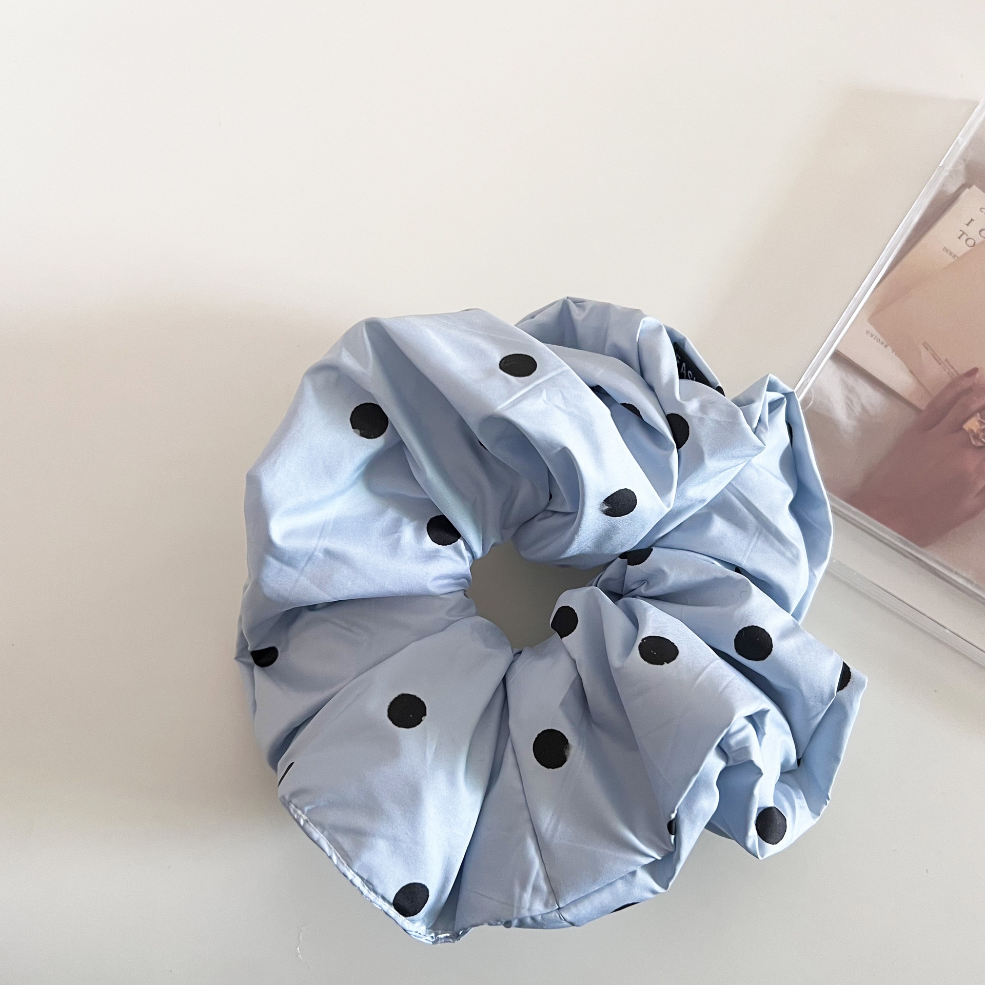 Women's Soft Cloth Multifunctional Large Bow Hair Tie Casual Summer Polka Dots