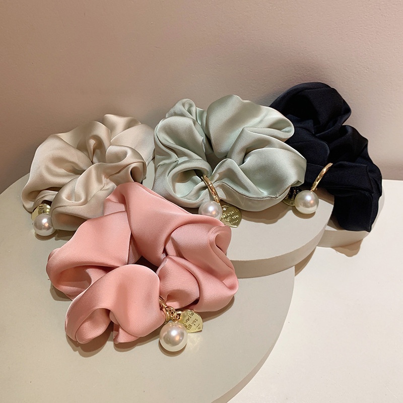 Women's Classic Daily Wear Cloth Hair Tie Scrunchie Solid Color