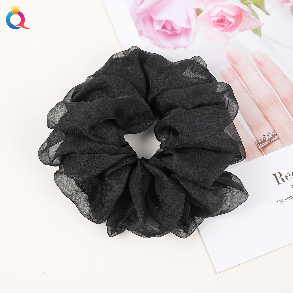 Women's Simple Daily Pleated Cloth Hair Scrunchie Solid Color