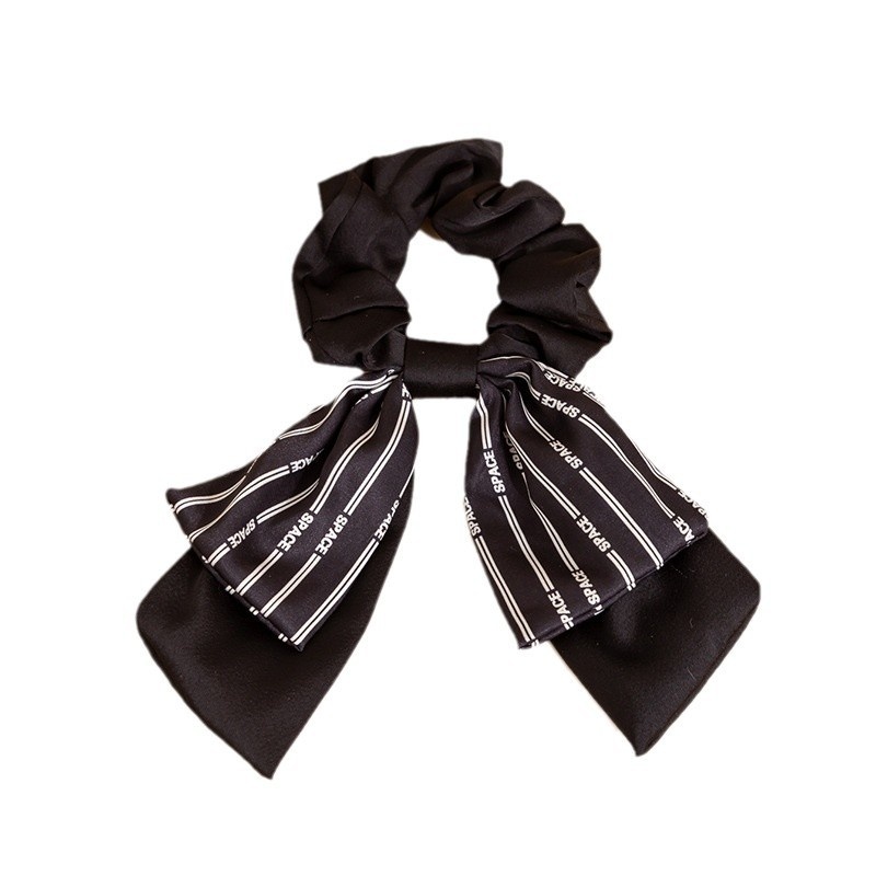 Women's Elegant Large Bowknot Hair Tie Scrunchie Retro French Satin
