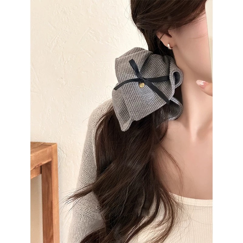 Women's Elegant Cloth Scarf Bowknot Hair Bands Geometric Pattern