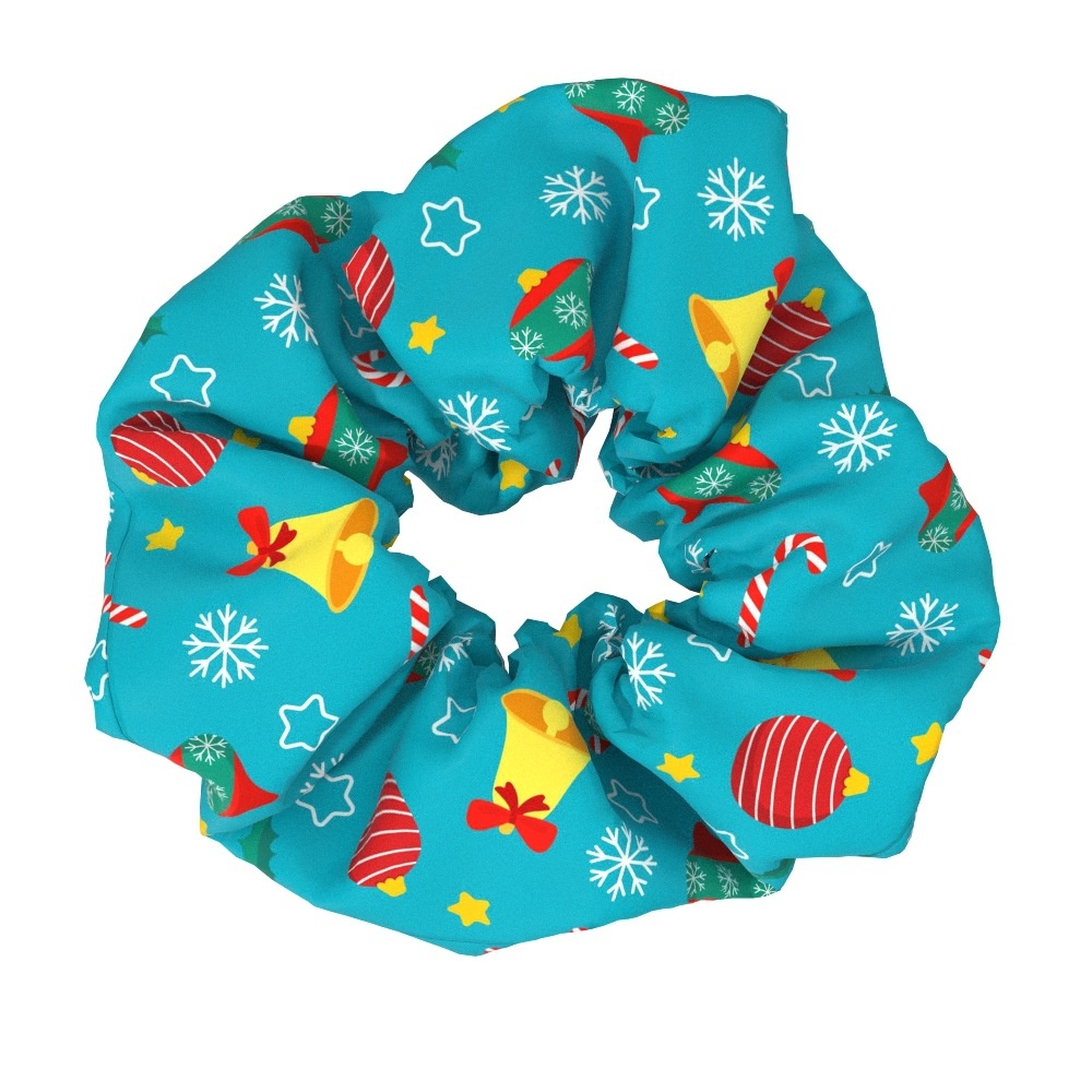 Women's Large Bow Hair Ties Festive Christmas Tree Pattern Cloth Headwear