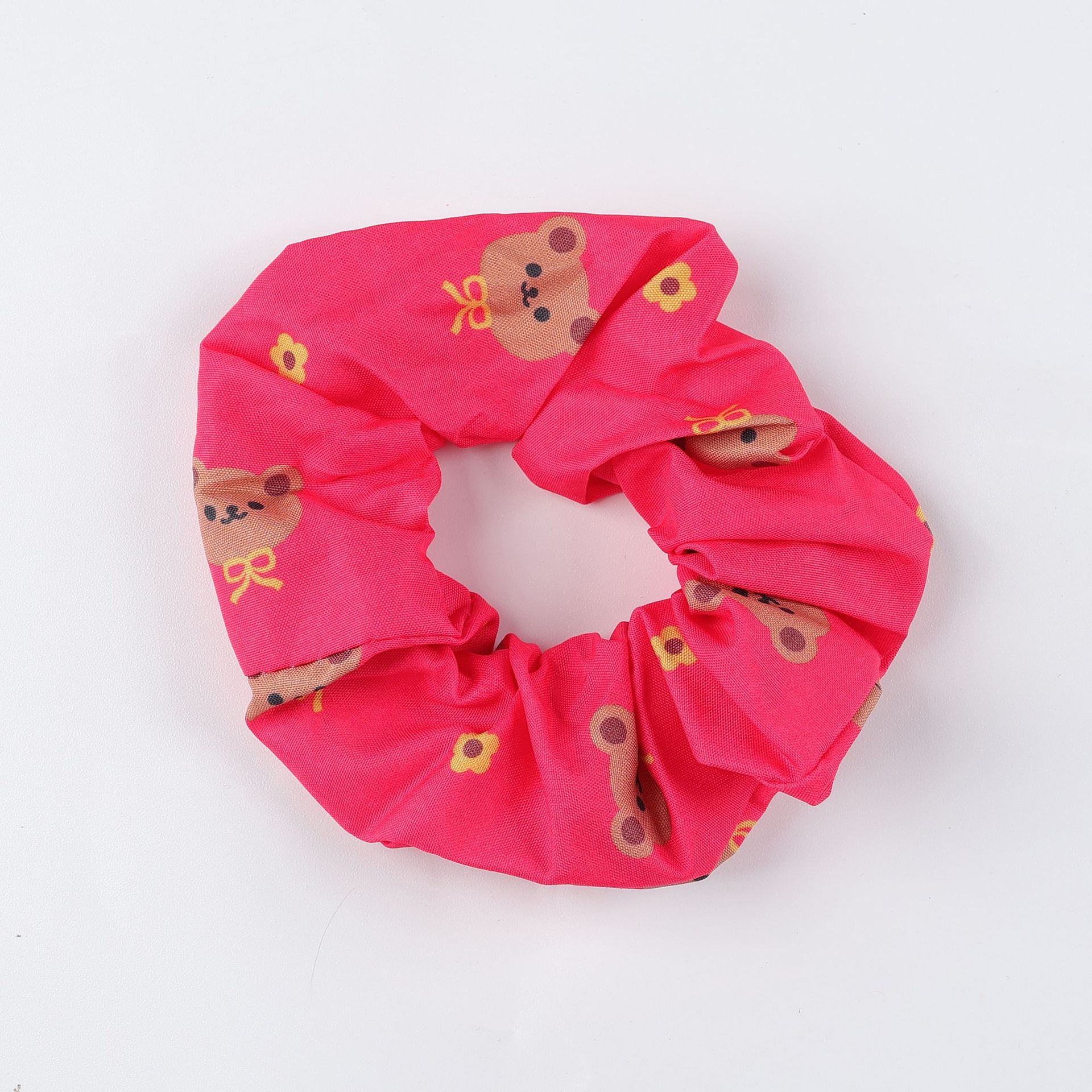 Women's Valentine's Day Heart Printed Satin Hair Scrunchie Hairband