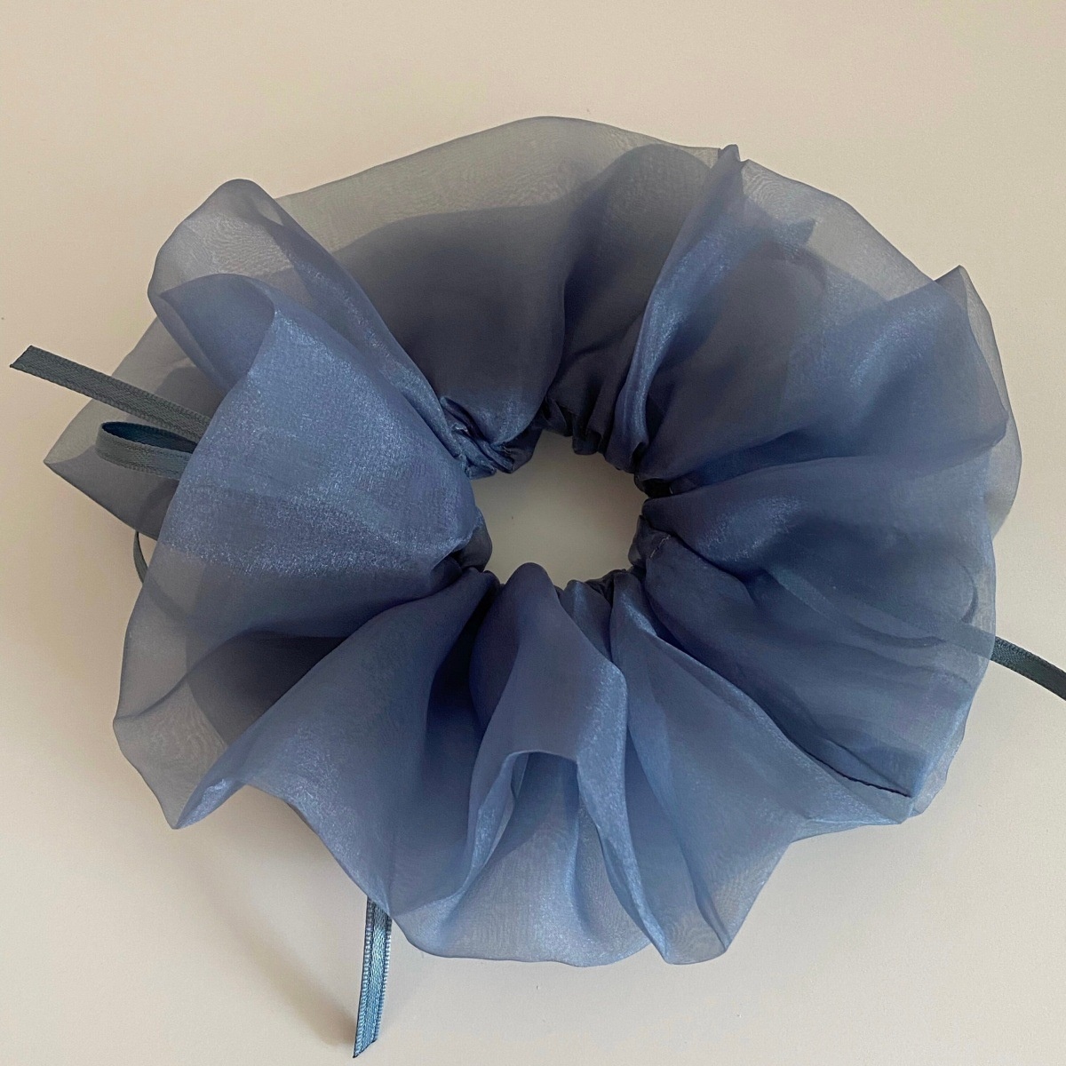 Women's Sweet Soft Cloth Spring Bowknot Hair Tie White Grey Blue