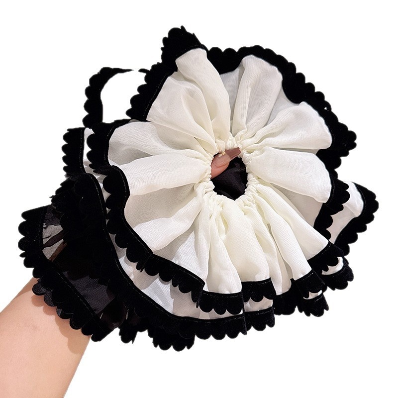 Women's Elegant Fabric Banquet Elastic Hair Band Solid Color