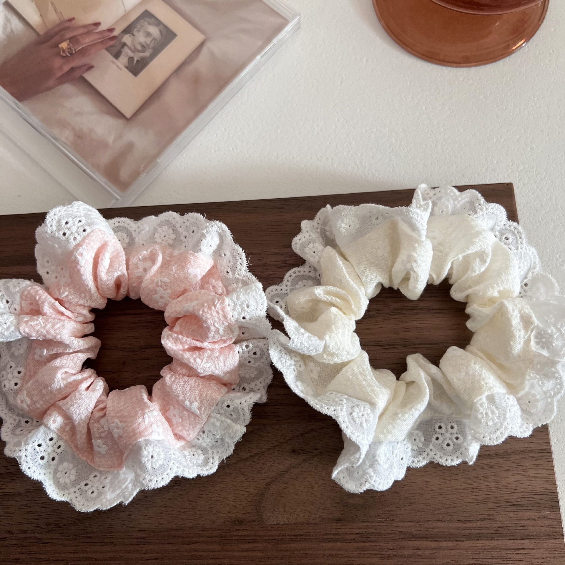 Women's Sweet Spring Summer Lace Tail Hair Bands Ditsy Floral
