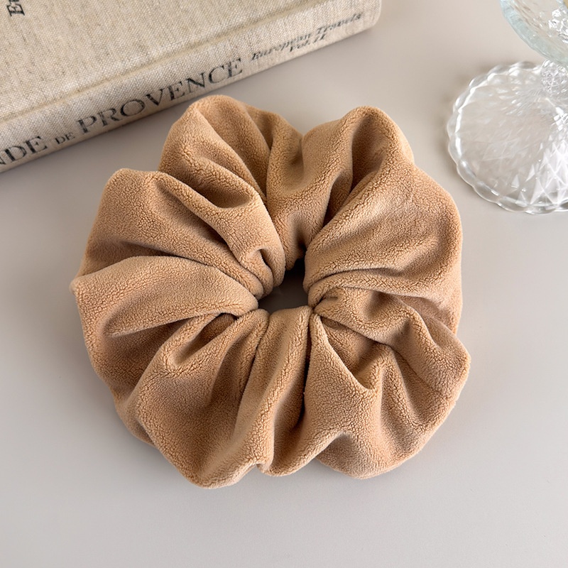 Women's Soft Towel Hair Drying Scrunchie Winter Casual Solid Color Tie