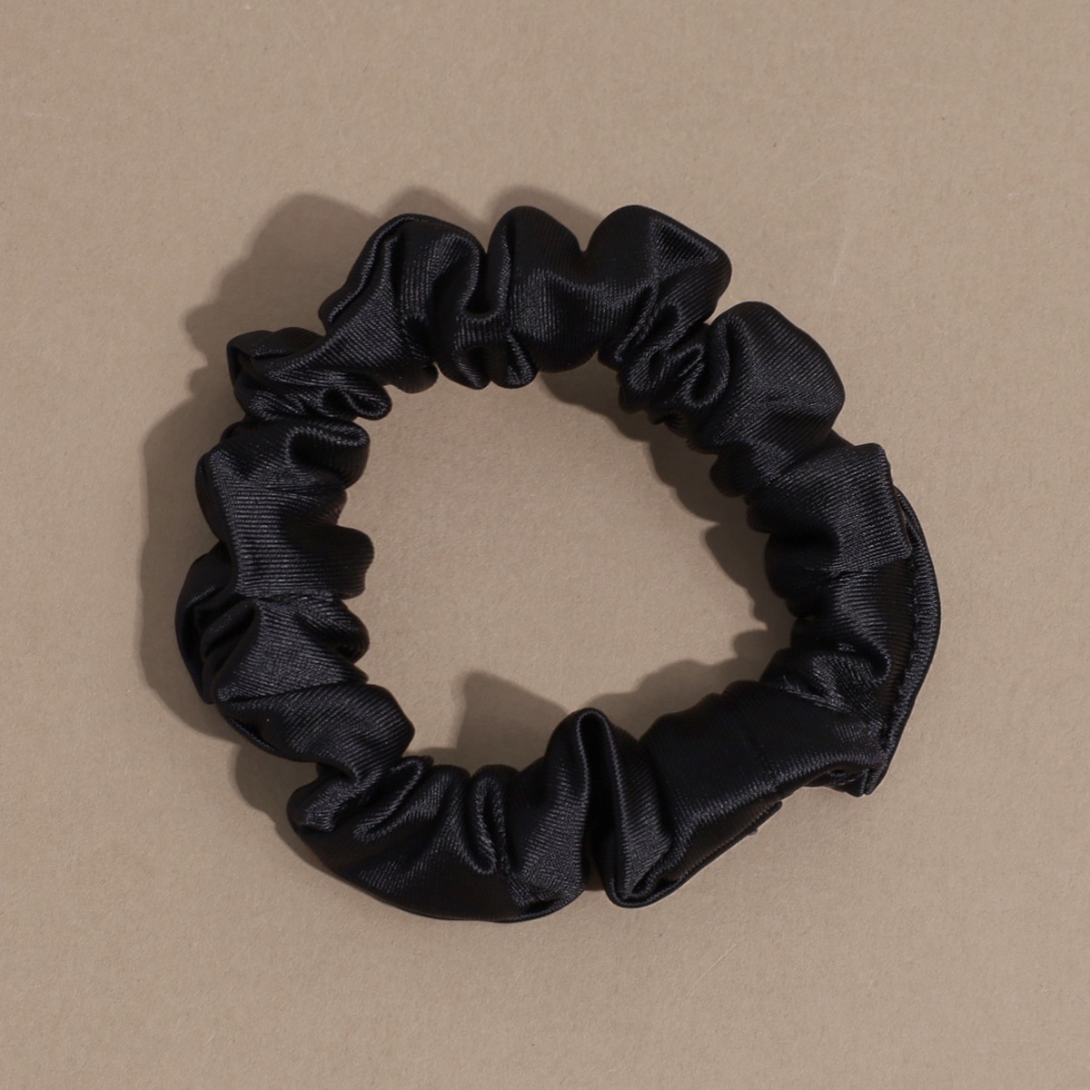 Women's Simple Autumn Polyester Ponytail Hair Tie Solid Brown