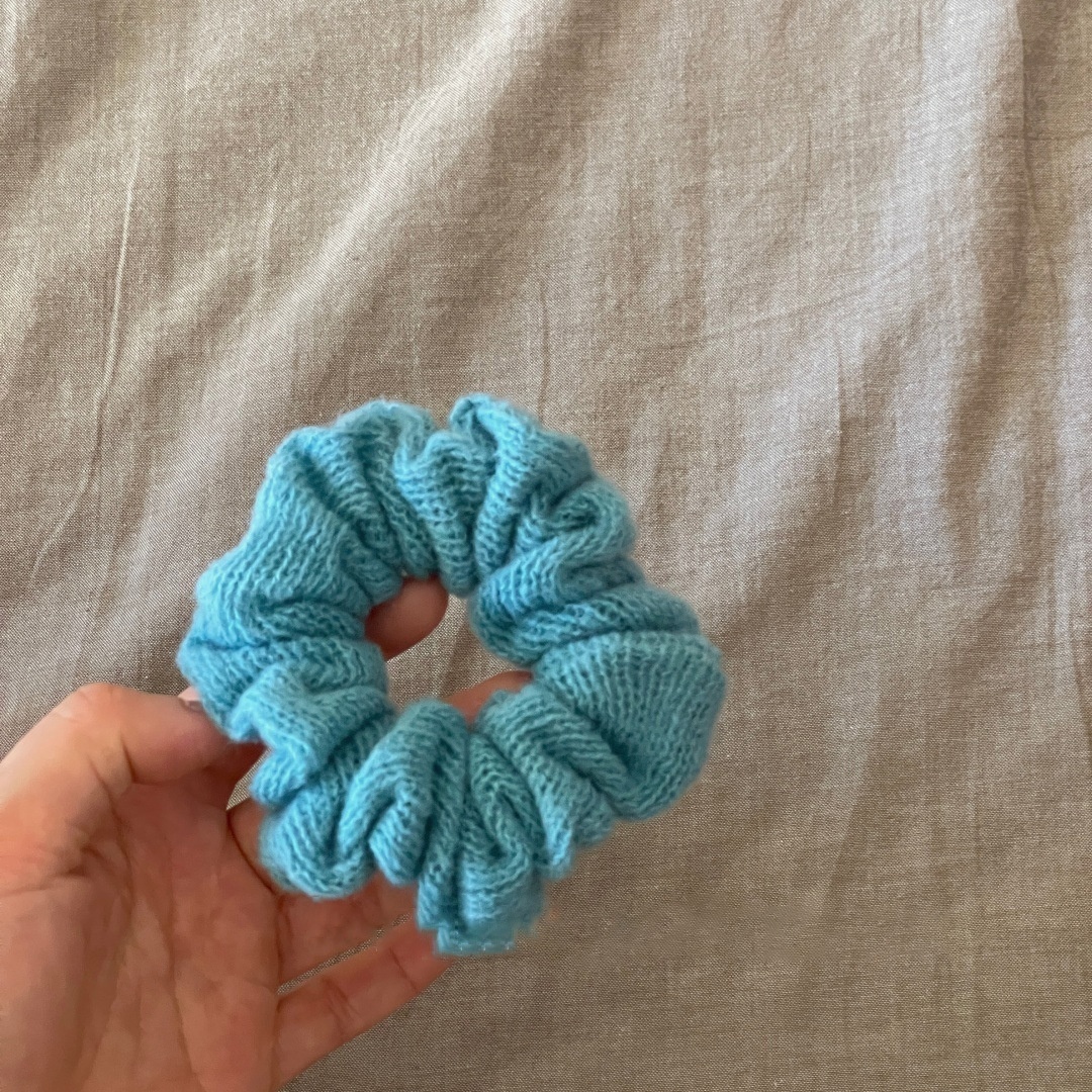 Women's Large Colorful Knitted Wool Elastic Hair Band Autumn Winter