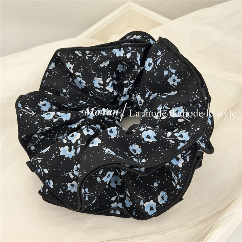 Women's Spring Cloth Hair Tie Accessories Black Beige Ditsy Floral