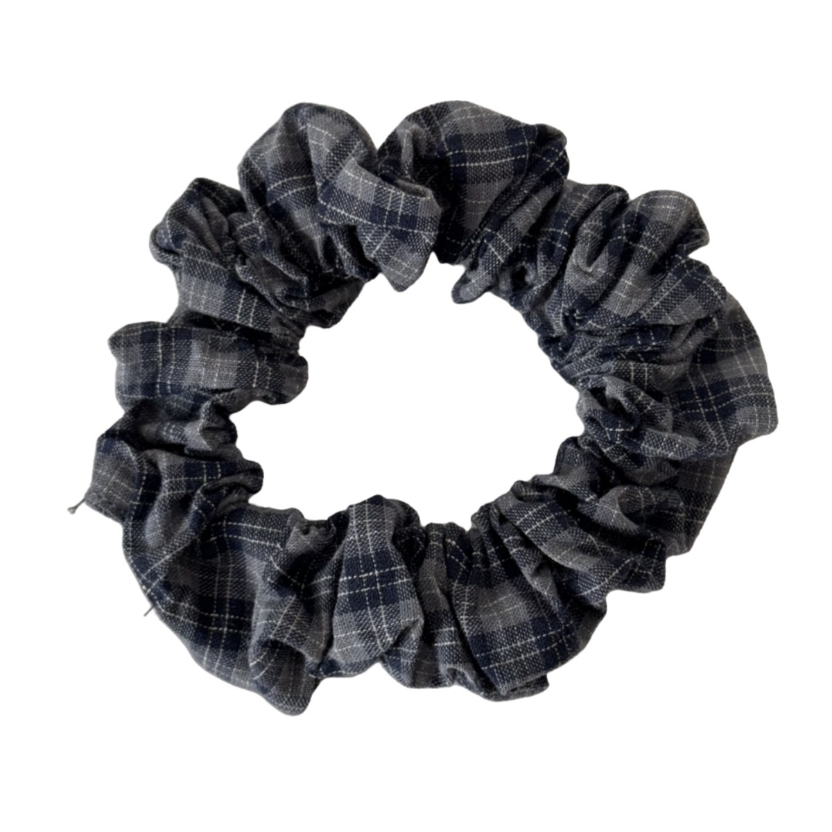 Women's Large Vintage Cloth Elastic Hair Scrunchie Polka Dot Plaid