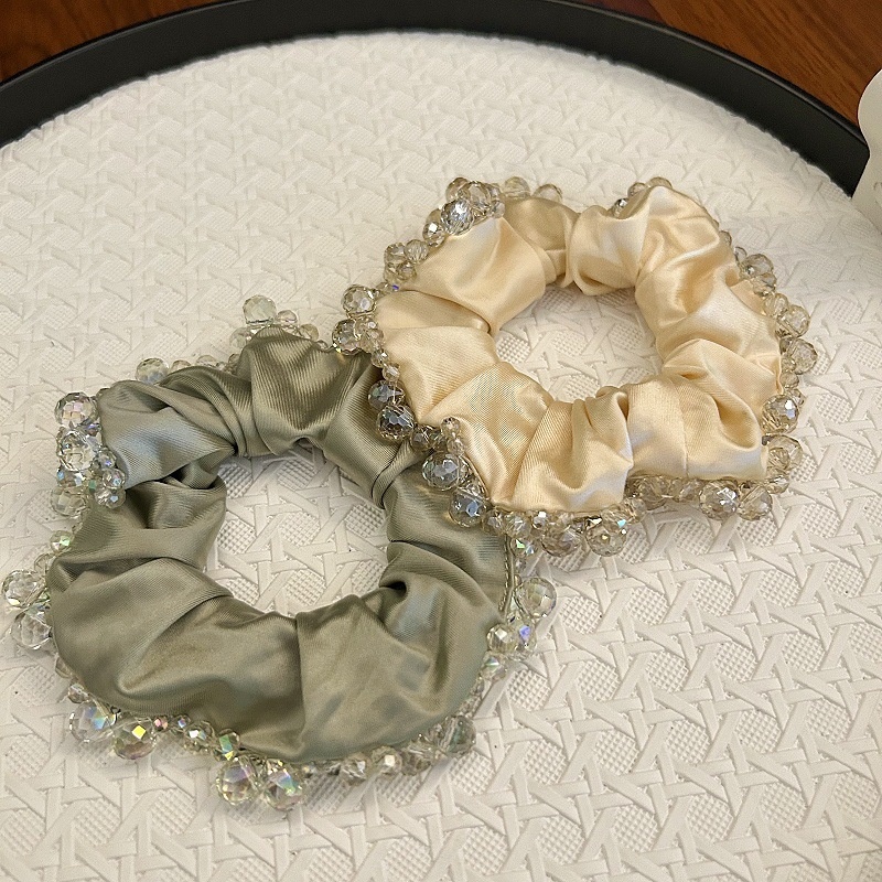 Women's Fairy Elastic Bubble Hair Tie Scrunchie Crystal Cloth