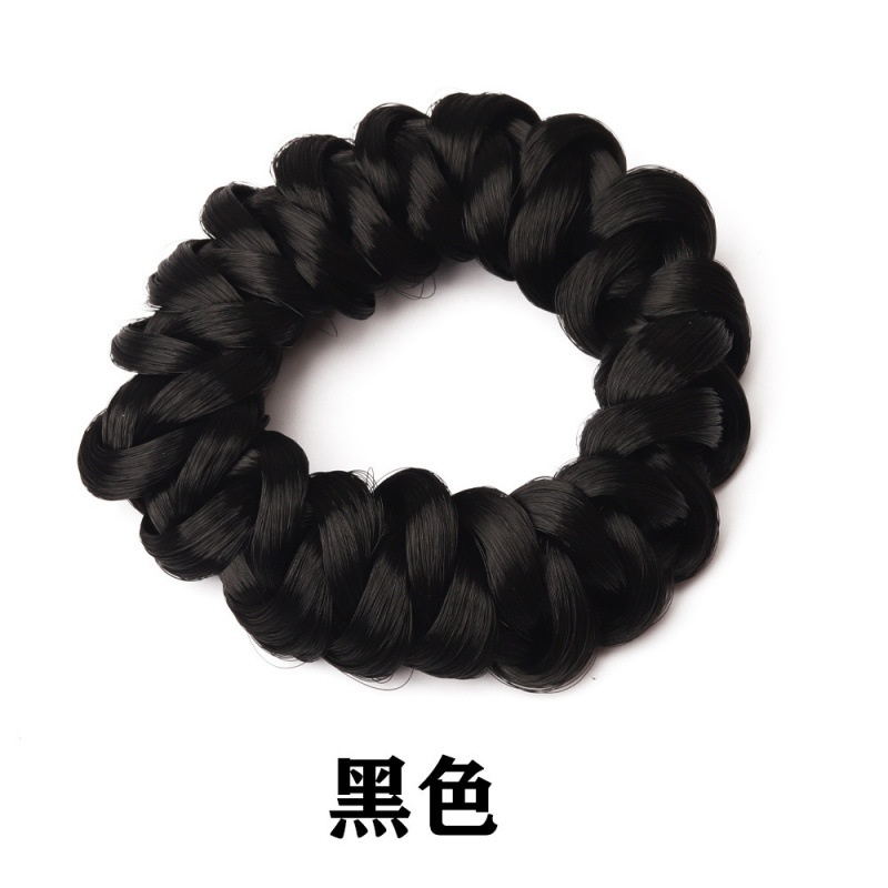 Women's Volumizing Braided Wig Bun Hair Ring Elastic Twist Pattern