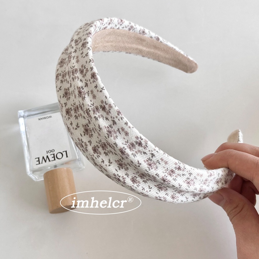 Women's Spring Cloth Hair Band For Daily Wear Beige Ditsy Floral
