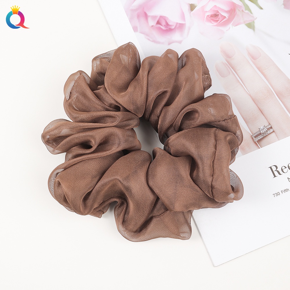 Women's Simple Daily Pleated Cloth Hair Scrunchie Solid Color