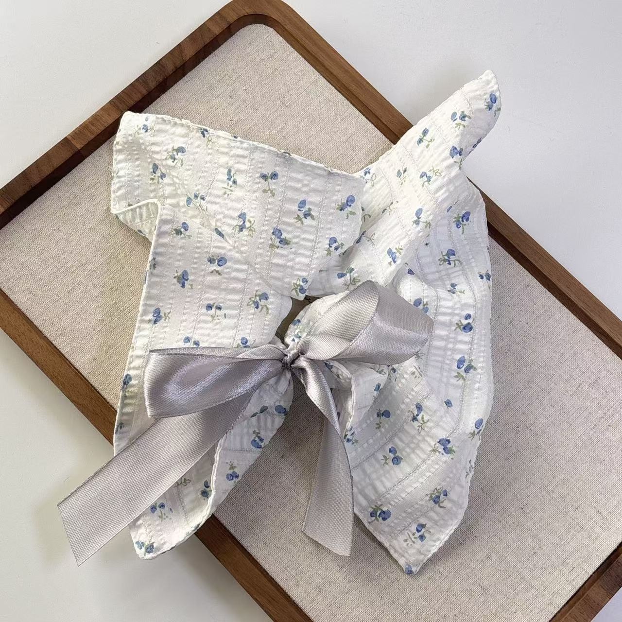 Women's Elegant Lace Hair Ties French Ballet Sweet Floral Print Ponytail Ring