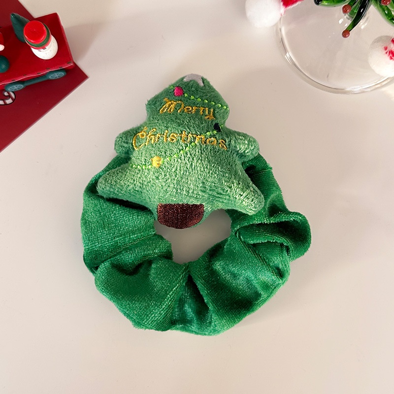 Women's Cute Christmas Hair Scrunchies Festive Holiday Velvet Hair Ties