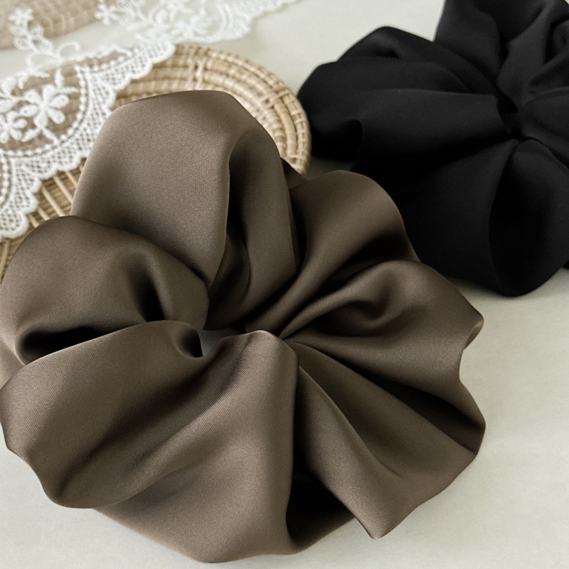 Women's Large Satin Leopard Headband High Elasticity French Style Hair Tie