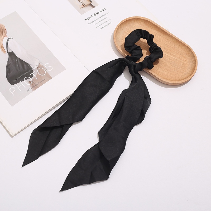 Women's Daily Satin Knotted Ribbon Ponytail Scrunchie Solid Color