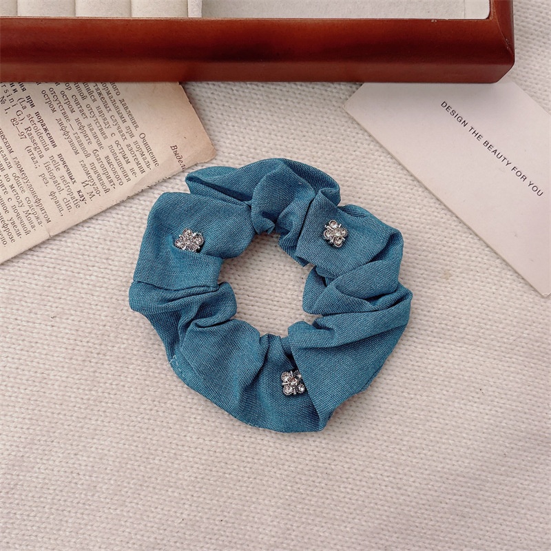 Women's Rhinestone BB Clip Elastic Cloth Hairband Winter Snowflake