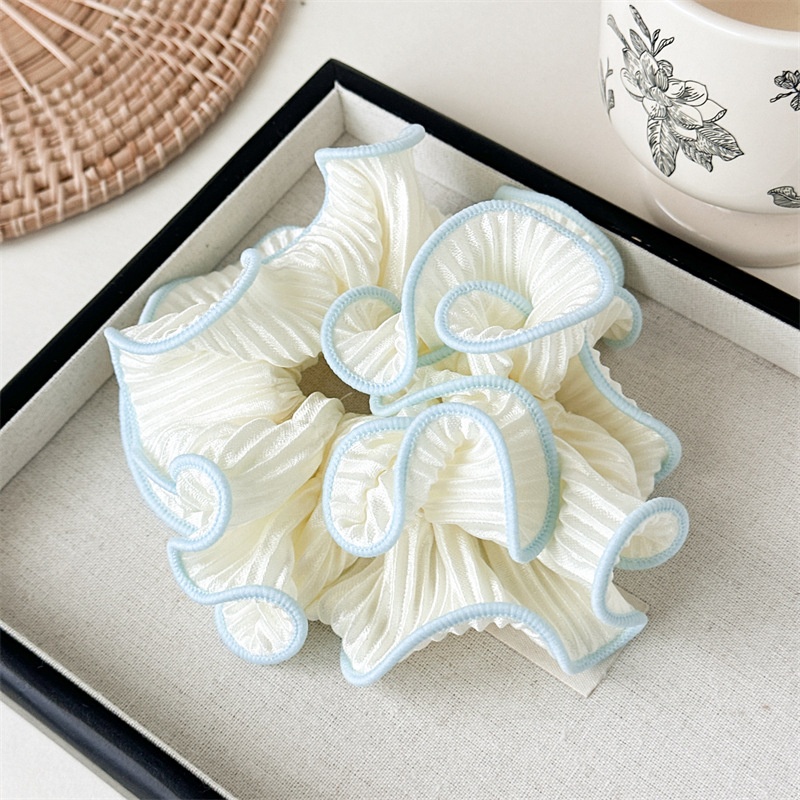 Wrinkled Wood Grain Hairband For Women, Low Bun Elastic Hairband, Multi-layer Pig Belly Hairband